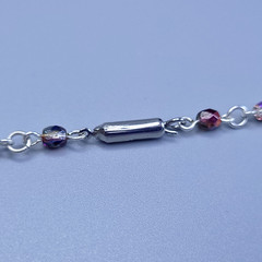 Necklace 18” Multicolor Glass Czech Old Beads Art Deco Style Women`s Jewelry