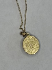 Vintage Cameo Pendant On Gold Tone Chain, Approximately 16”