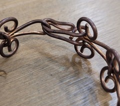 Vintage Spiral Bracelet Copper Alloy Metal Swirl