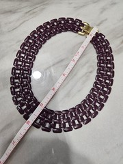 Vintage 1980s Napier Eggplant Purple Chain Link Necklace