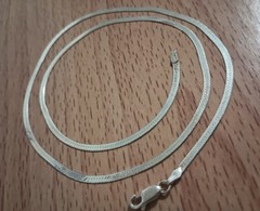 Vintage 925 Italy Sterling Silver 2.5 mm Herringbone Link 22inch Necklace