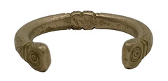 Vintage Manilla Currency Cuff Bracelet ~ Bronze Brass Copper Alloy ~ Tribal