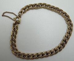 Vintage 1/20 12k Gold Filled Double Chain Bracelet w/ Safety Chain