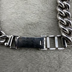 Vintage ID Bracelet Silver Tone Adjustable Not Engraved 8.5”