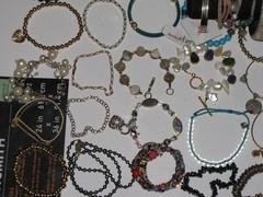 Alex And Ani 24K Electro Plated Lot Of 119 Silver Tone Rinstones Beaded Bangle