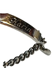 Speidel id Bracelet Vintage Karin and Brad On Back 7” Stainless