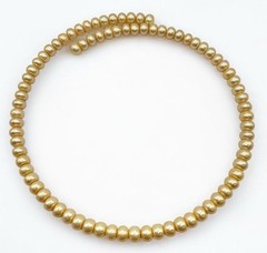 Vintage Genuine Pearls Wire Torque Choker Necklace Expandable