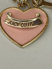 VINTAGE Y2K JUICY COUTURE GOLD TONE ENAMELED HEART NECKLACE