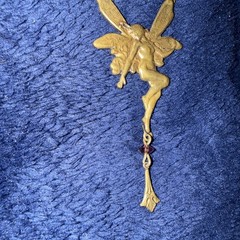 Kingston NY Necklace Nymph Fairy With Wings Plus One Earrings 20” Free Earring