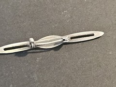 Antique Silver Tone Bar Pin Art Deco Edwardian Rhinestones Dainty Brooch 1910’s