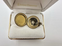 Antique Victorian Child Pic Blank Monogram Gold Filled Locket Pendant Charm Read