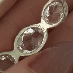 $595 Ippolita 925 Sterling Silver Clear Rock Candy Quartz 4 Stone Hoop Earrings