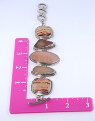 925 Silver 5 Large Multi Stone Chain Bracelet – Gorgeous