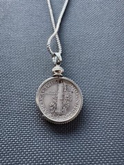 Beautiful Mercury Dime Necklace • Authentic Silver Coin • w/20in Stainless Steel