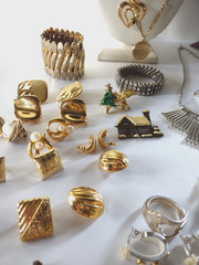 Costume Jewelry Lot Many Signed Kenneth J Lane Trifari Marvella Nina Ricci +