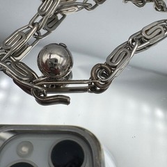 Vintage Lisner White Flower Rhinestone Choker Necklace Silver Tone 16.5″
