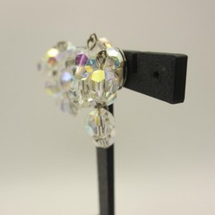 Vintage AB Earrings Cha Cha Beaded Post Backs For Pierced Ears