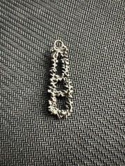 Vintage Sterling Silver 925 Israel Brutalist Open Work Necklace Pendant, 1.25 in