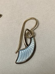 Vintage Norway W.K. Sterling Enameled Earrings