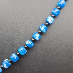 Vintage Blue Beaded Necklace Lot Something Blue Wedding Bridal Layering 18 32in