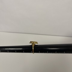 Vintage Danecraft Gold Tone Onyx Ring Size 5.25 adjustable
