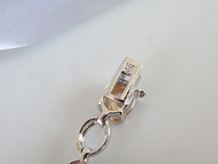 Vintage Sterling Silver 925 Gemstone Tennis Station Bracelet Fits 7″