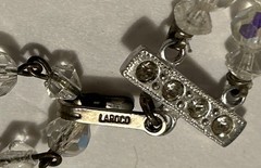 Gorgeous Vtg Set La Roco Crystal Cut Bead 2 Strand Necklace & Bracelet Signed