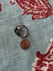 VTG Sterling Silver 925 Abstract Modernist Ring 6.5-6.75