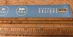 RARE Vintage TEAL Givenchy OBLIQUE Fragrance Y2K Era PROMOTIONAL Slap Bracelet