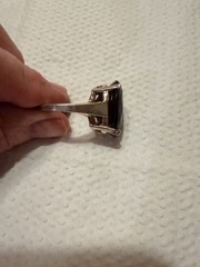 Vtg Stunning! 925SterSilver Sz 10-11g Smoky Quartz Ring!