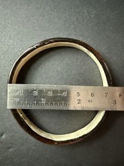 Vintage Lucite Acrylic Bracelet Brown Mod Stackable MCM Retro Minimalist Career
