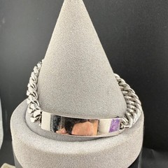 Vintage ID Bracelet Silver Tone Adjustable Not Engraved 8.5”