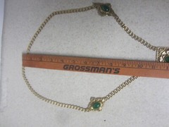 VINTAGE EDLEE DRAGON LAVALIER NECKLACE WITH DANGLES GOLD TONE