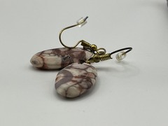 Birdseye Jasper Gold French Wire Earrings lightweight!