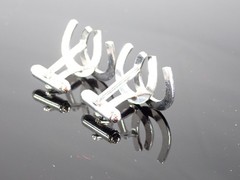 Vintage Anson Horseshoe Cufflinks PAT. Pending Silver Tone Western Lucky Charm