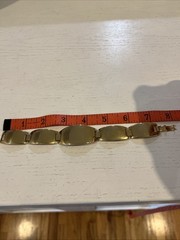 Vintage Lanvin Paris Gold Panel Bracelet