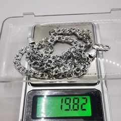 Vintage Beautiful Jewelry Chain Necklece,925 Sterling Silver,Signed , 19,82g
