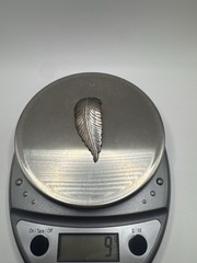 Vintage Sterling Silver Feather Earrings Hand-worked Artisan – Natural Patina