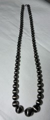 Vintage 14K GP Graduated Gold Bead Necklace 24″ Non-Magnetic 2.0oz Heavy Patina