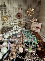 Vintage Costume Jewelry 60 Pieces Many Signed All Wearable Boho