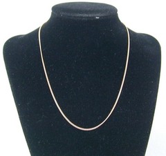 Vintage Esemco 10K Rose 1.4mm Curb Link Chain 16 1/4″ Necklace Solid 417 Estate