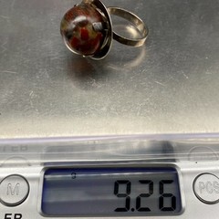 Vintage Modernist Bloodstone Sterling Silver Ring Size 5.25