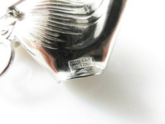 Bond Boyd Brushed & Polished Sterling Silver Orchid Brooch 2 1/8″ x 1 1/2″