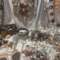 Large Lot of Signed Designer Costume Jewelry 42 Items 5.5 Lbs Cookie Lee Chico’s