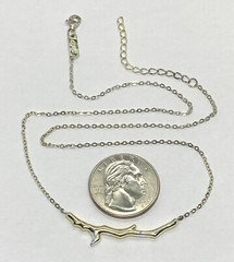 Vintage Sterling Silver Love Joy Branch Necklace 16” 3.51g