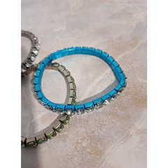 Rhinestone Stretch Bracelets Lot of 4 Colorful Crystal Bracelets Stackable