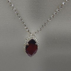 Vintage Rivoli Rhinestone Necklace Unsigned Designer Elegant Estate