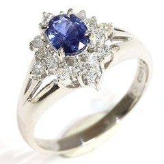Sapphire Ring Platinum Japanese Vintage Estate Jewelry JEM00084
