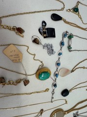 Vintage Handmade Stone Jewelry Lot. Many Necklaces and Bracelets.