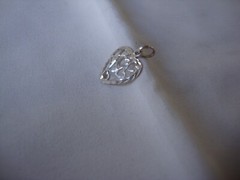 VINTAGE VALENTINE’S DAY HEARTS ON HEART W/SPARKLY DIAMOND CUT SILVER 925 PENDANT